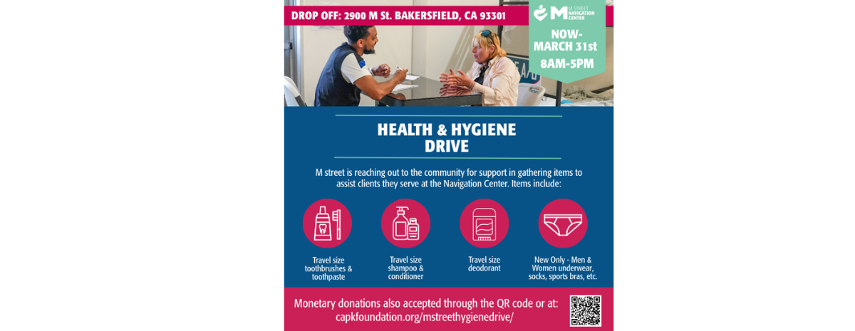 M Street Health and Hygiene Drive 2026